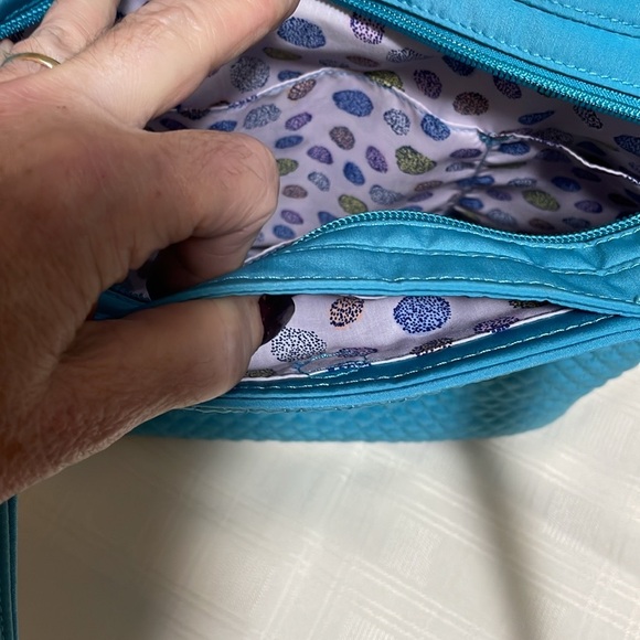 Vera Bradley Teal MicrofiberTote
Bag in "Happy Blooms" Pattern, Turquoise - Picture 7 of 10
